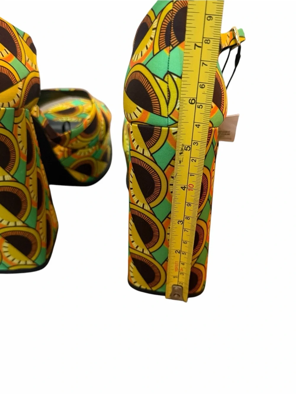 ZARA 70’s Retro Hippie Afrocentric Inspired Dopamine Chunky Platform Sandals Sz8